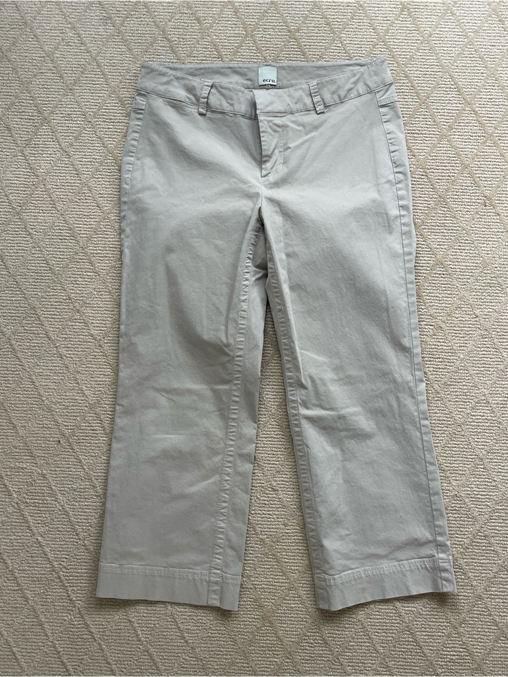 ecru Women’s Cropped Cotton Chinos